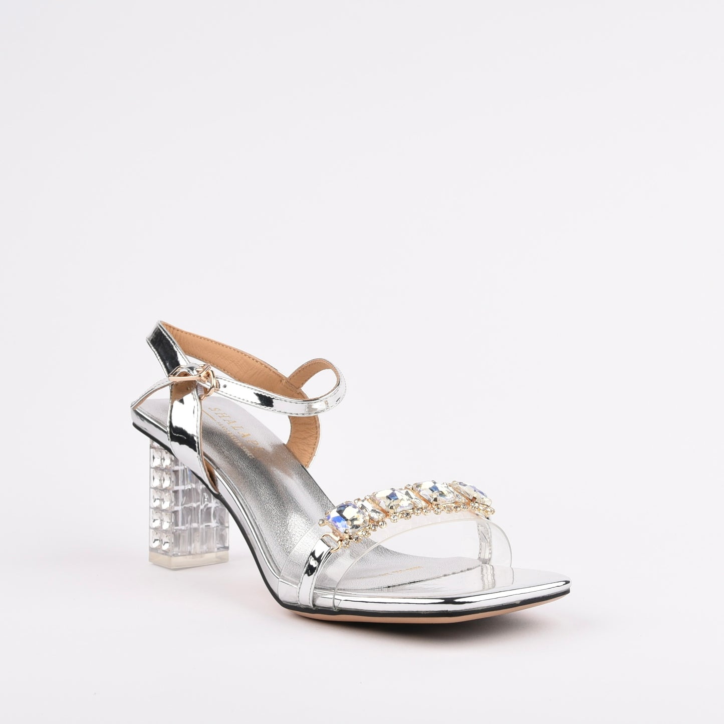 Shalapi medium Heel sandals for women in silver