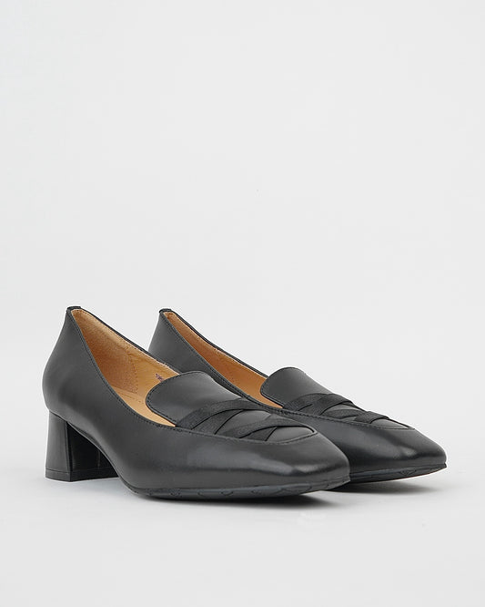 Shalapi shoes guanine leather for women in black