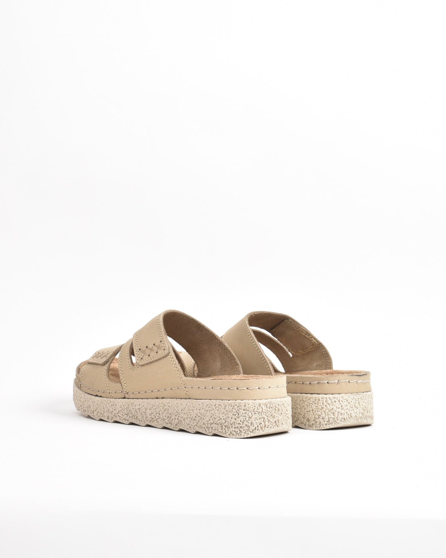 SHALAPI NAPOLI genuine leather slippers for women in Beige.