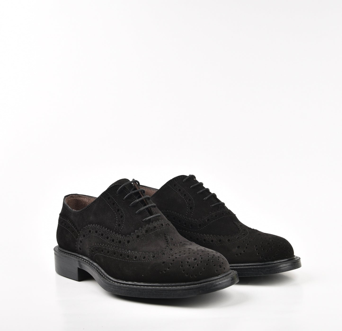 Shalapi Italian Oxford lace up for men in suede Black
