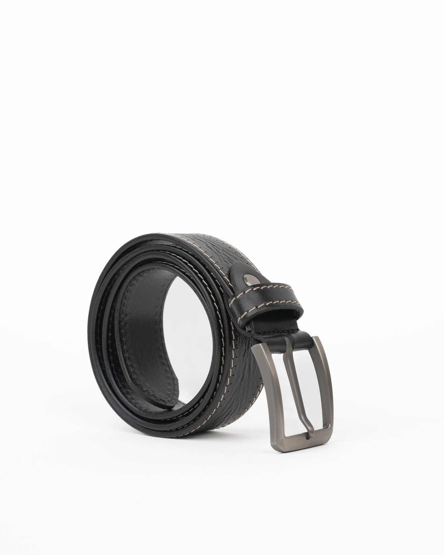 Shalapi Genuine leather belts for men in black