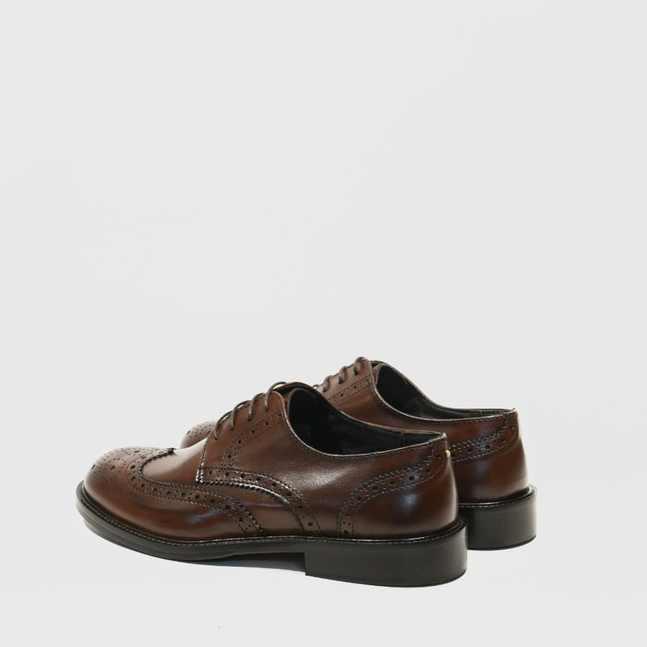 Shalapi Italian classic oxford shoes for men in Brown