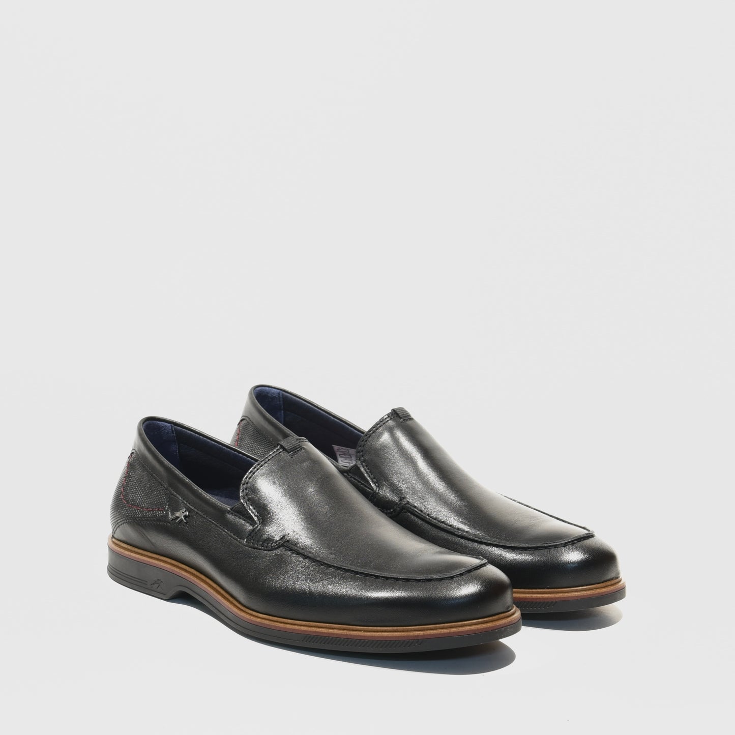 Fluchoes Spanish loafers for men in black