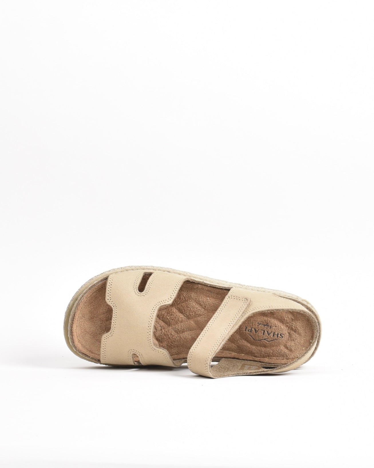 SHALAPI NAPOLI genuine leather Sandal for women in Beige.