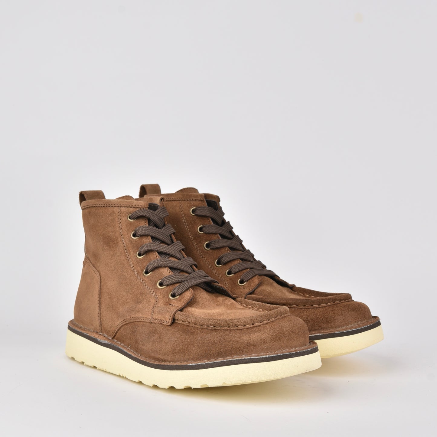 Kebo genuine leather Boots for men in suede Camel