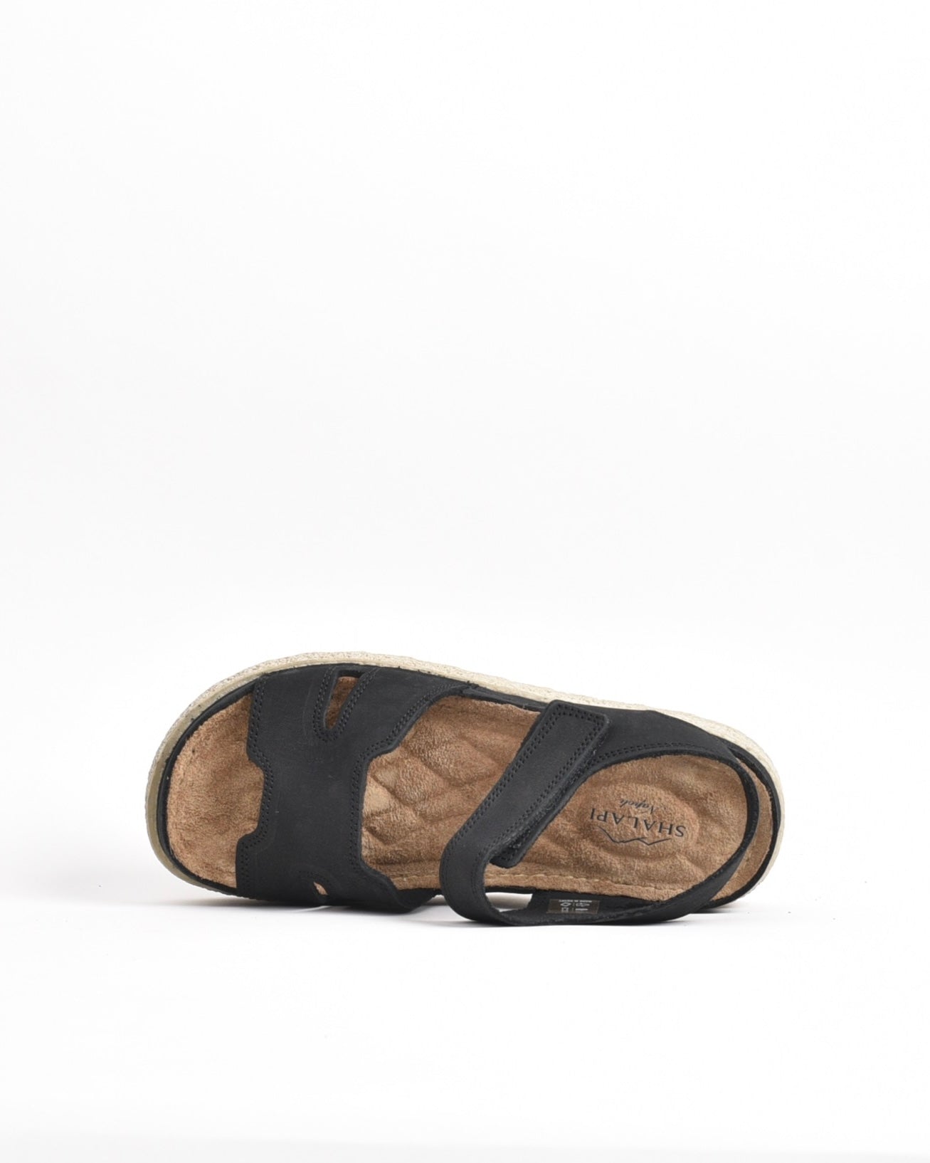 SHALAPI NAPOLI genuine leather Sandal for women in Black.