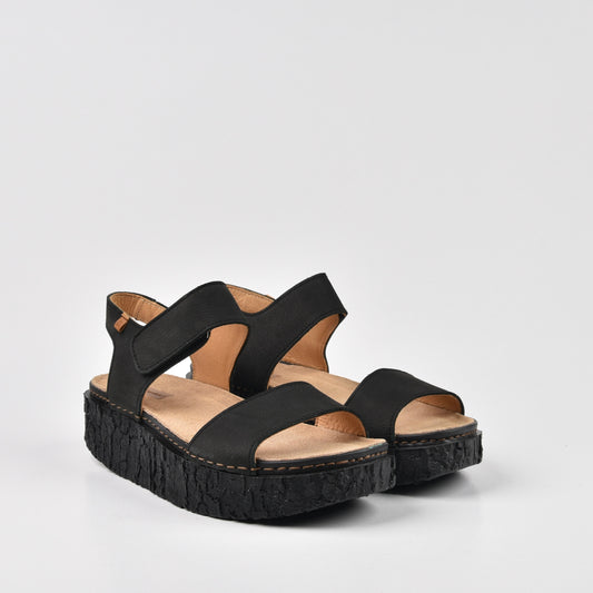 Art Spanish Strap Sandal for Women in Pleasant Black.