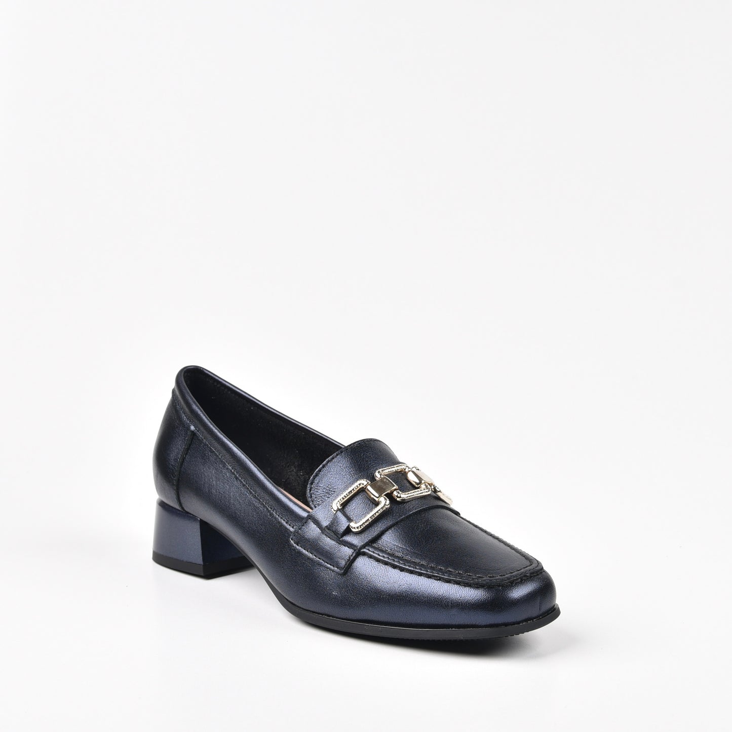 Pitillos Spanish Classic LowHeel Shoes for Women in Navy Blue.