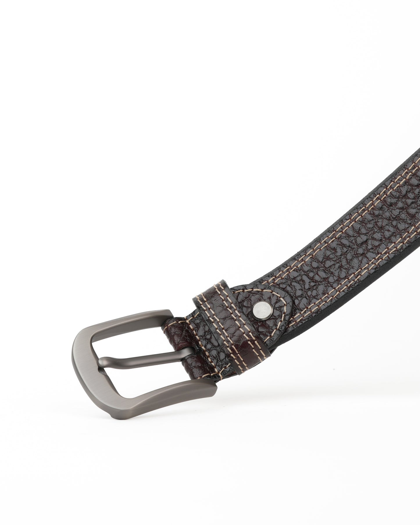 Shalapi Genuine leather belts for jeans for men in brown