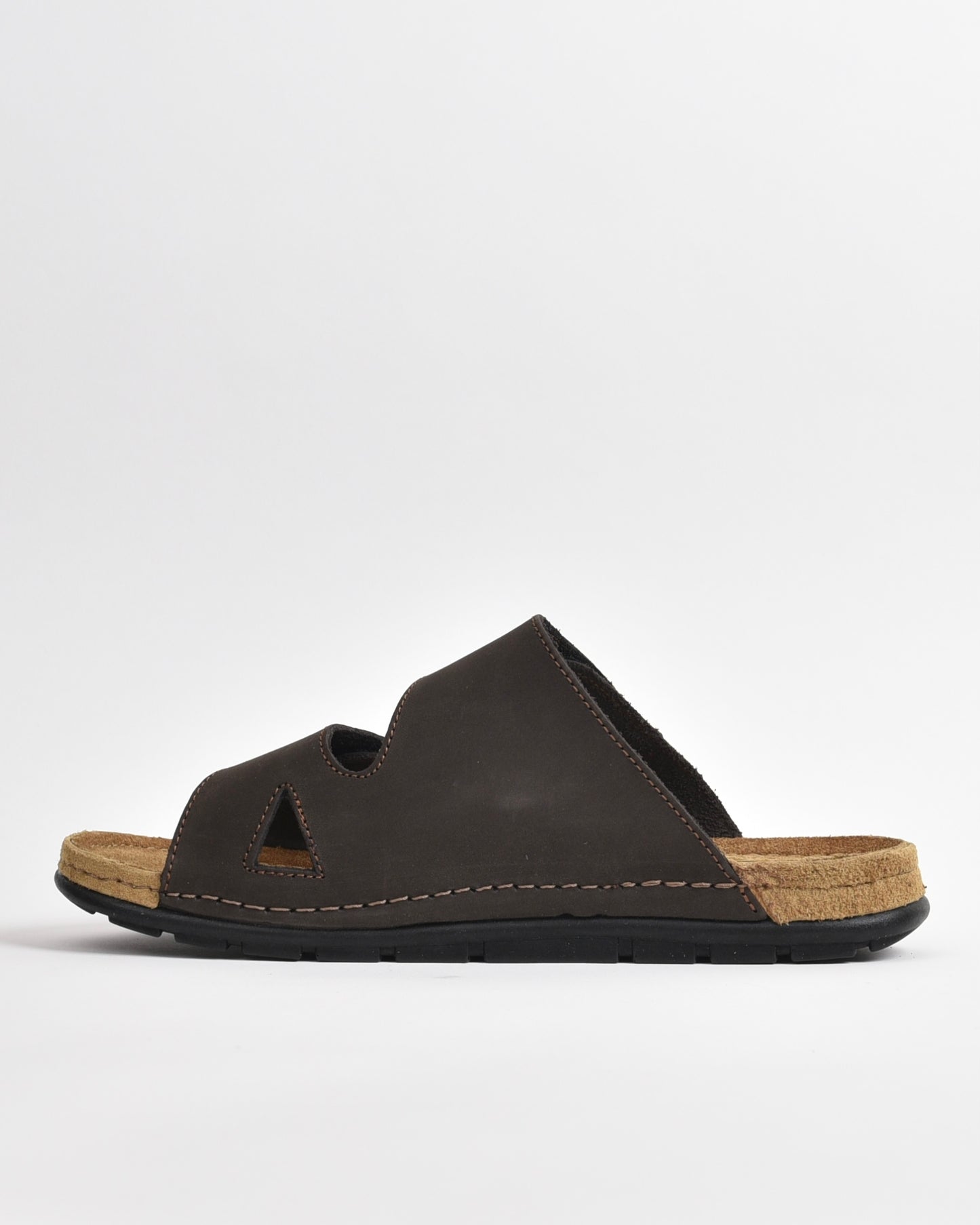 SHALAPI Genuine Leather Comfort Slipper for Men in brown