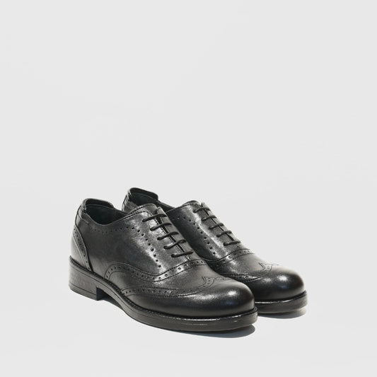 Kebo Italian 100% Genuine Leather oxford Shoes for women in Black