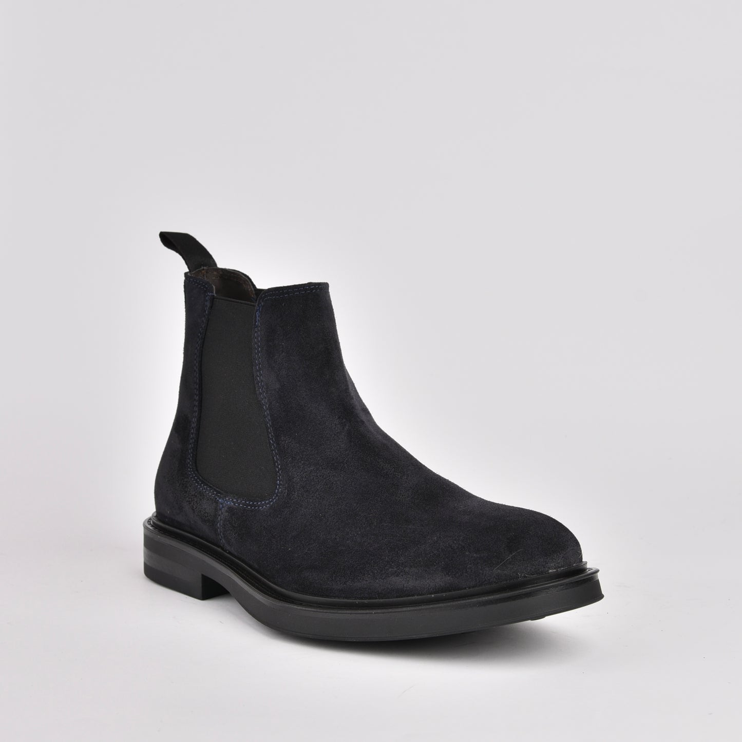 Kebo genuine leather Chelsea Boots for men in suede Navy Blue