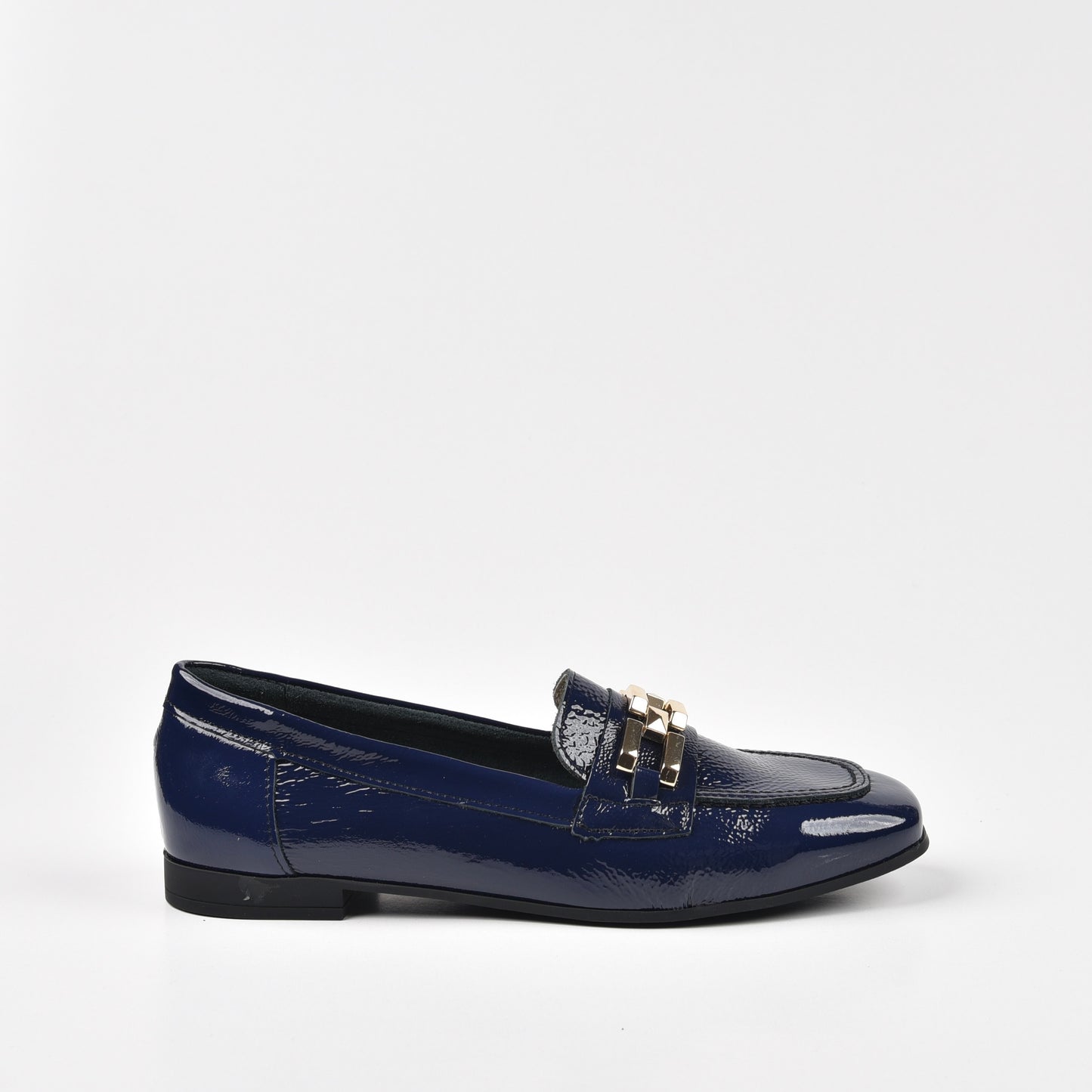 Pitillos Spanish Classic loafers for Women in Navy Blue.