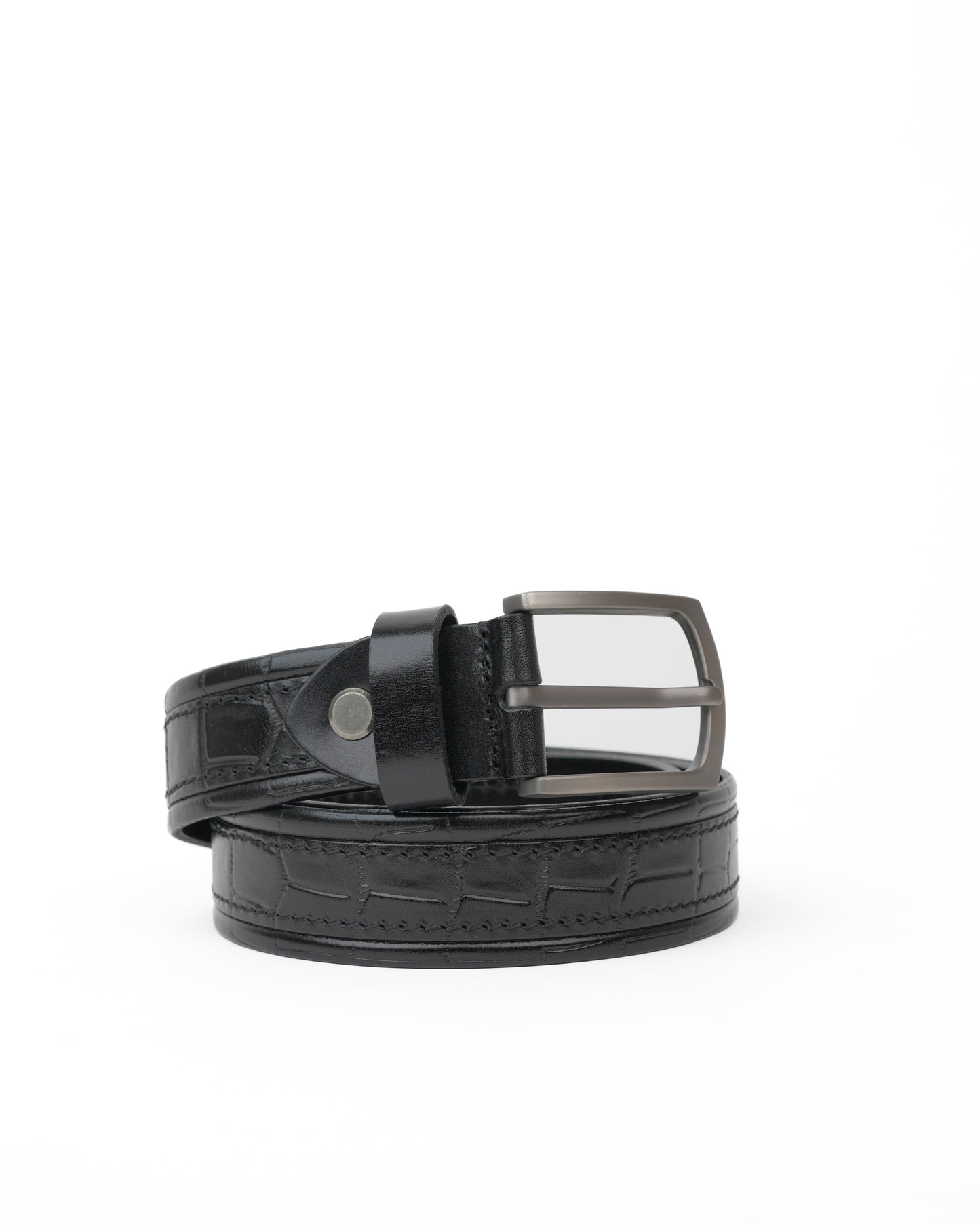 Shalapi Genuine leather belts for men in black