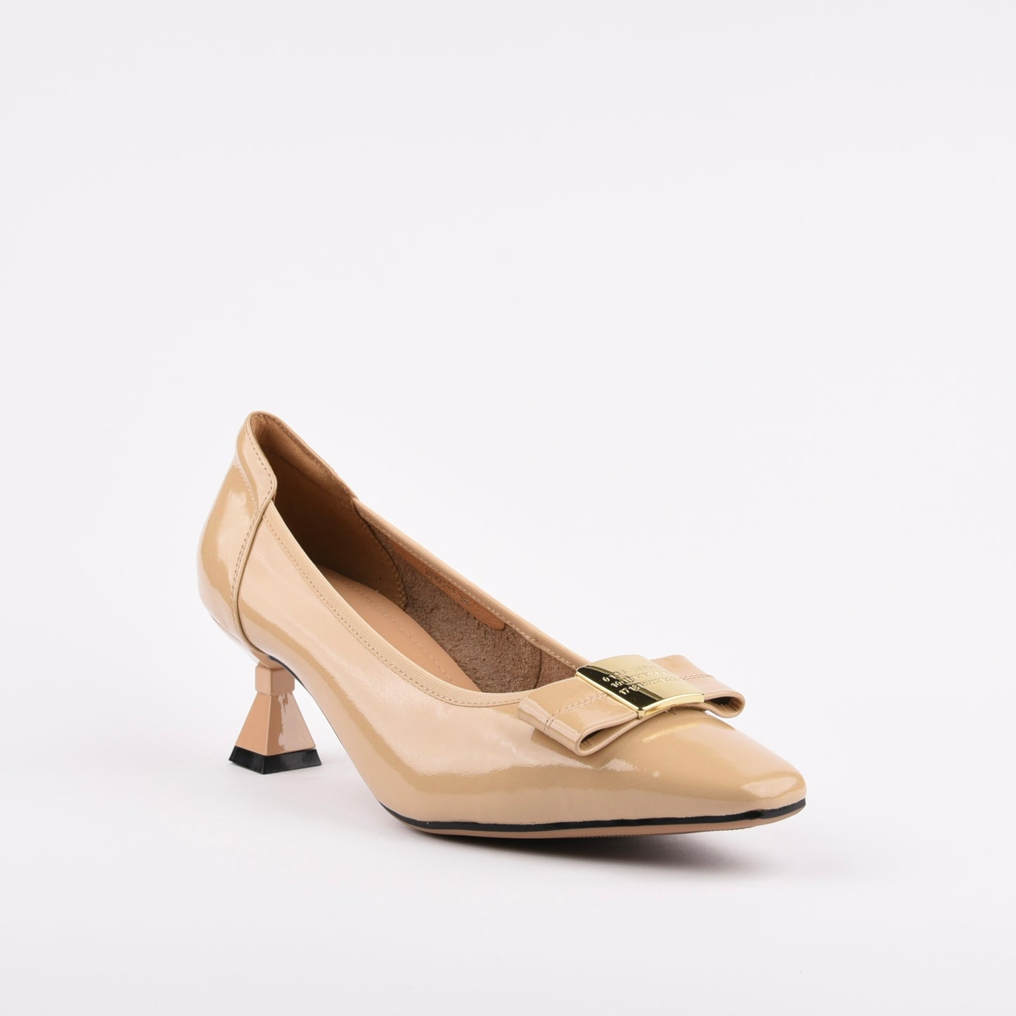 Shalapi classic heel shoes for women in begie