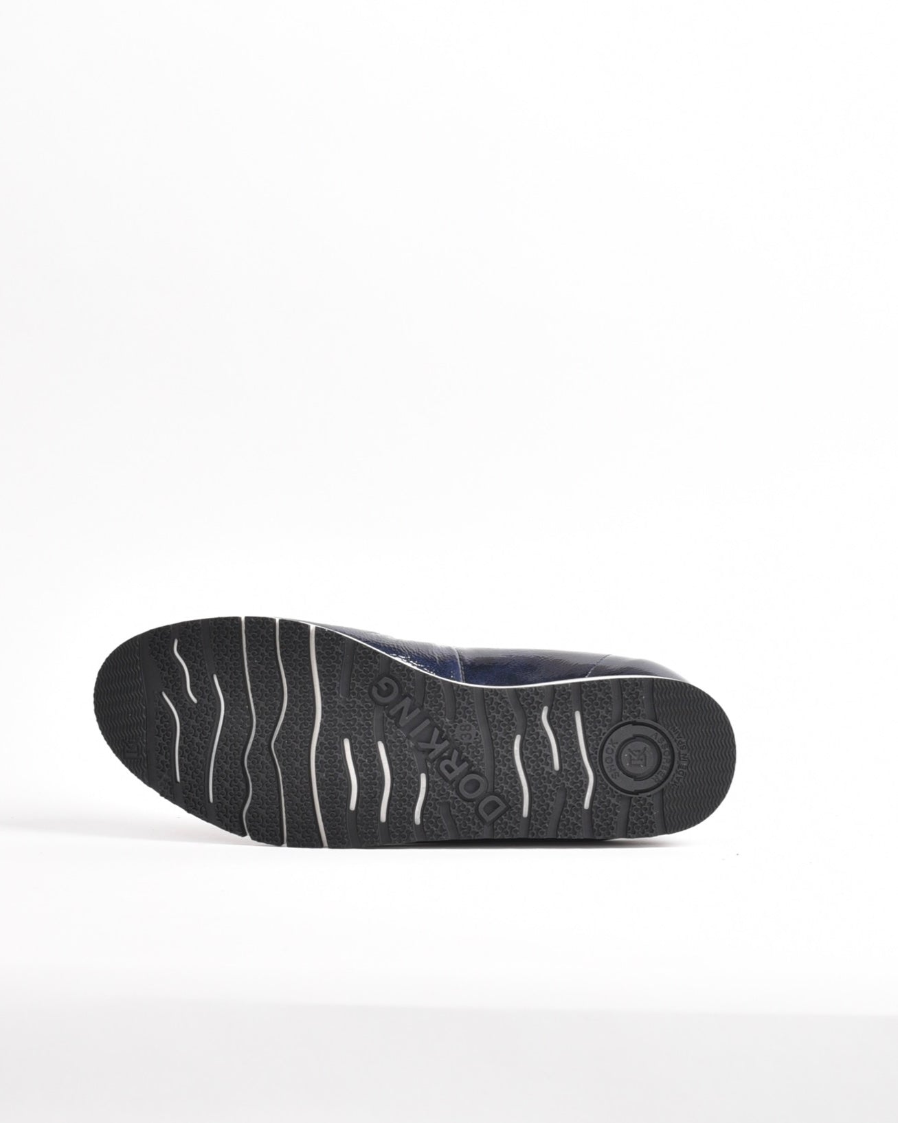 Dorking Fluchos Classic Comfortable Flat Wedge shoes for women in Navy blue.
