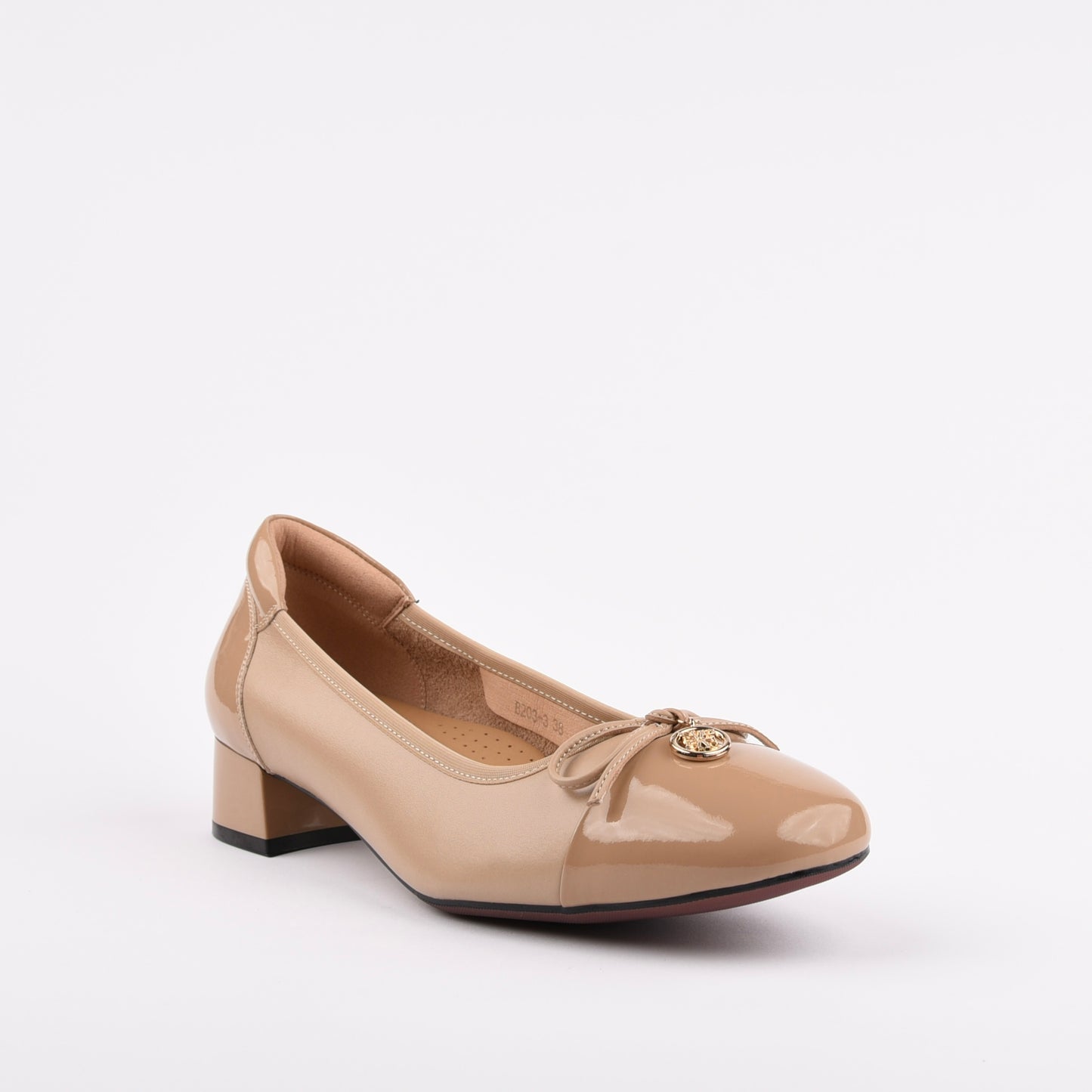 Shalapi low heel shoes for women in beige