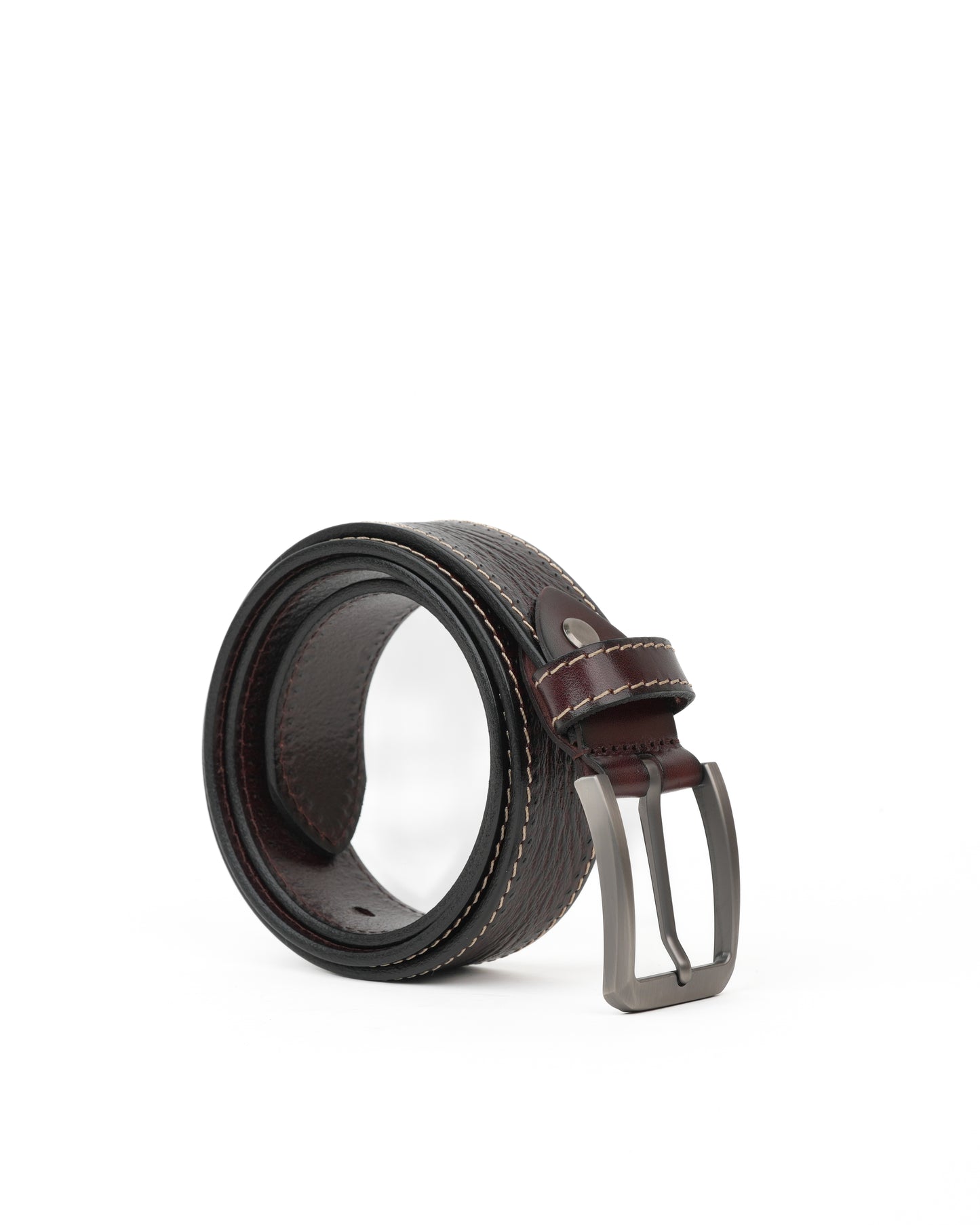 Shalapi Genuine leather belts for men in brown