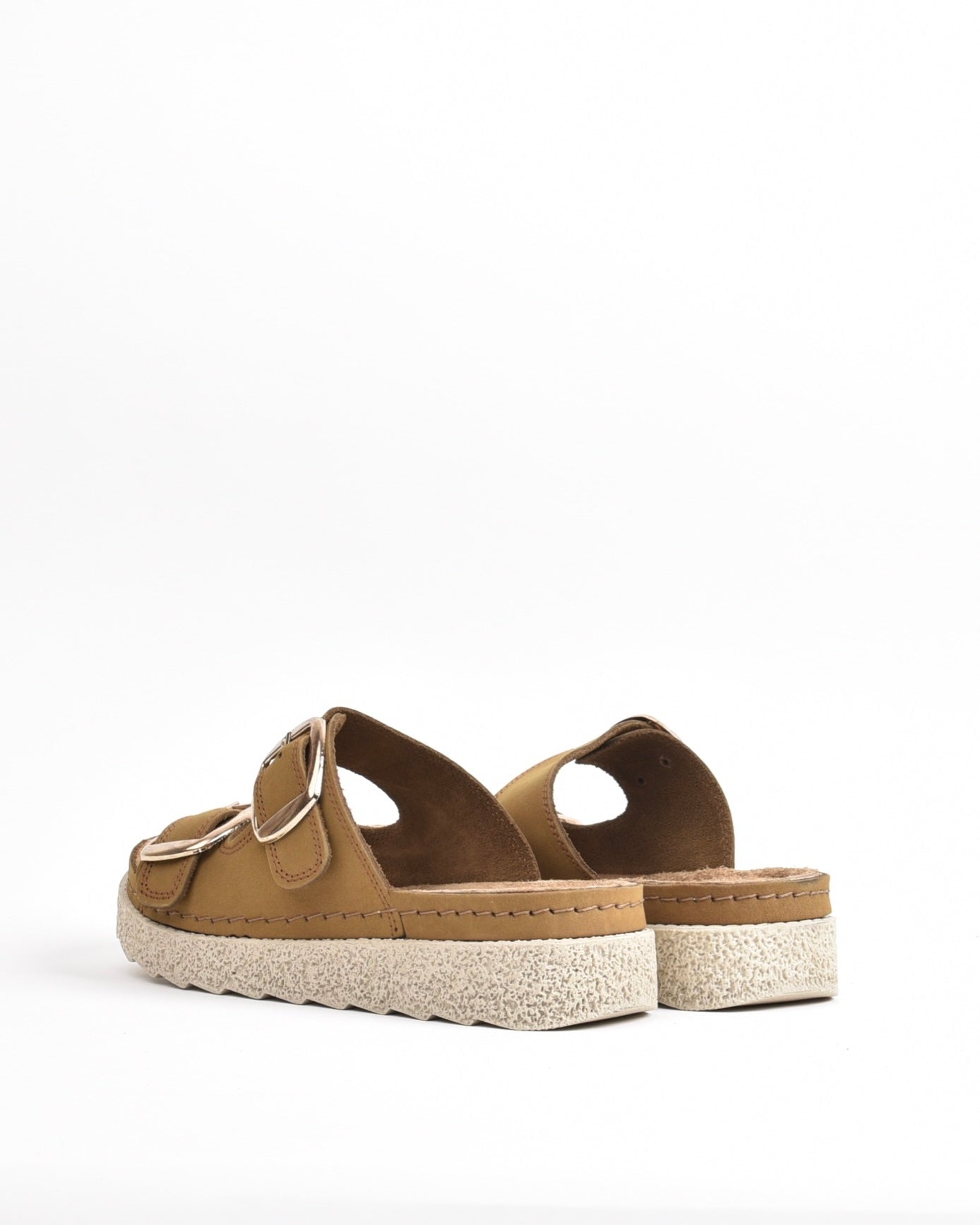 SHALAPI NAPOLI genuine leather slippers for women in Camel.