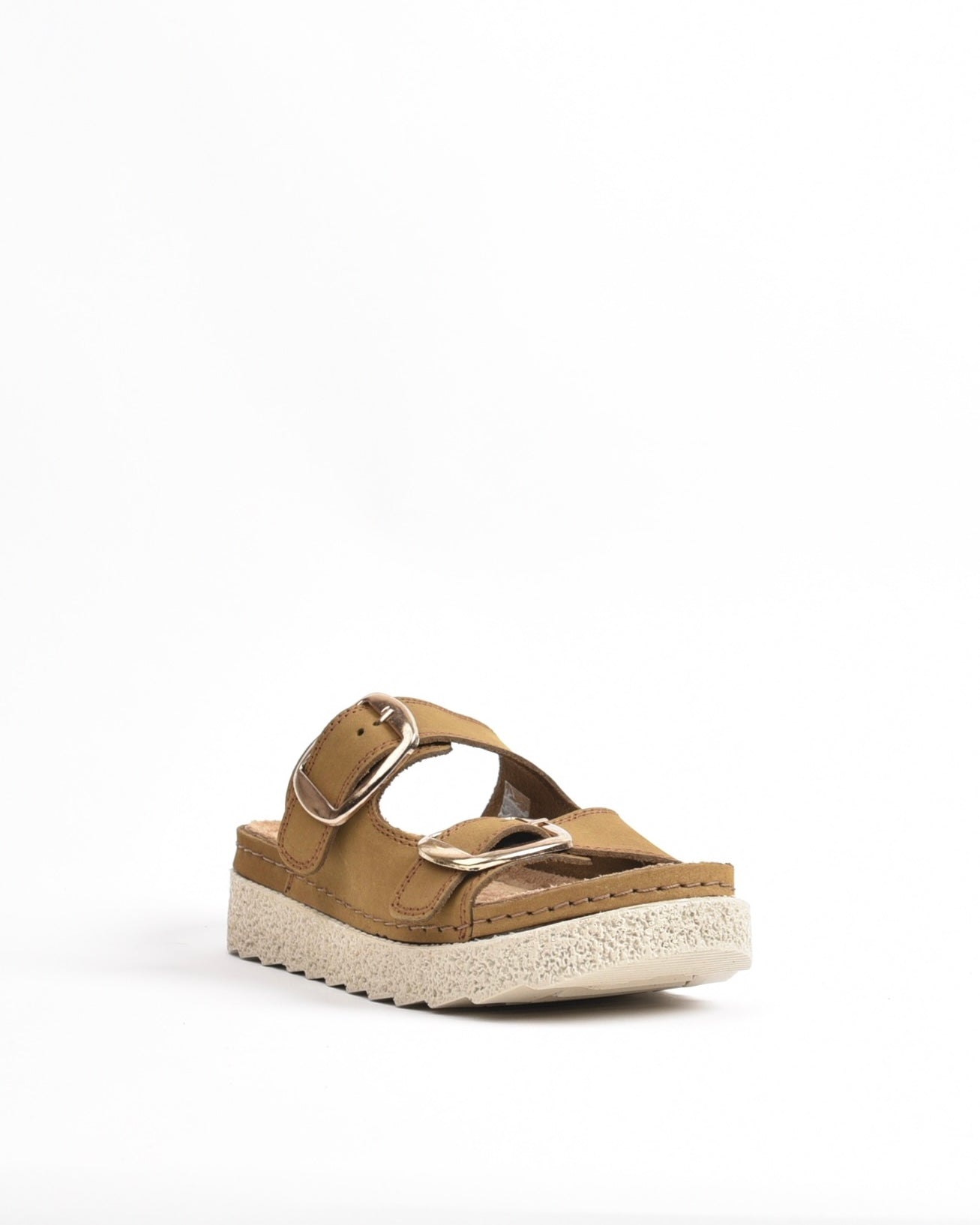 SHALAPI NAPOLI genuine leather slippers for women in Camel.