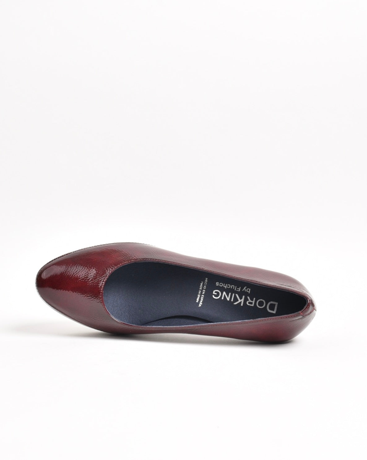 Fluchos classic high hell shoes for women in shiny burdo