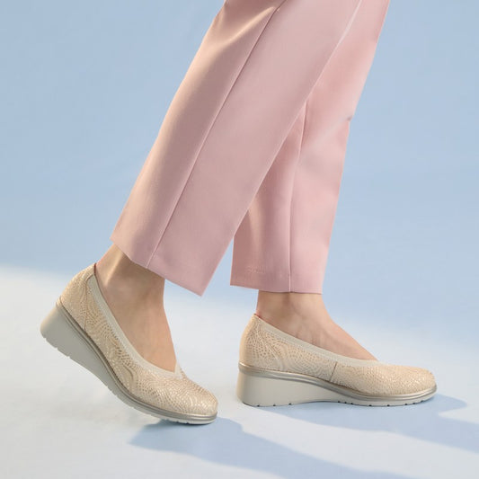 Pitillos Spanish Loafer Shoe for Women in Cream.