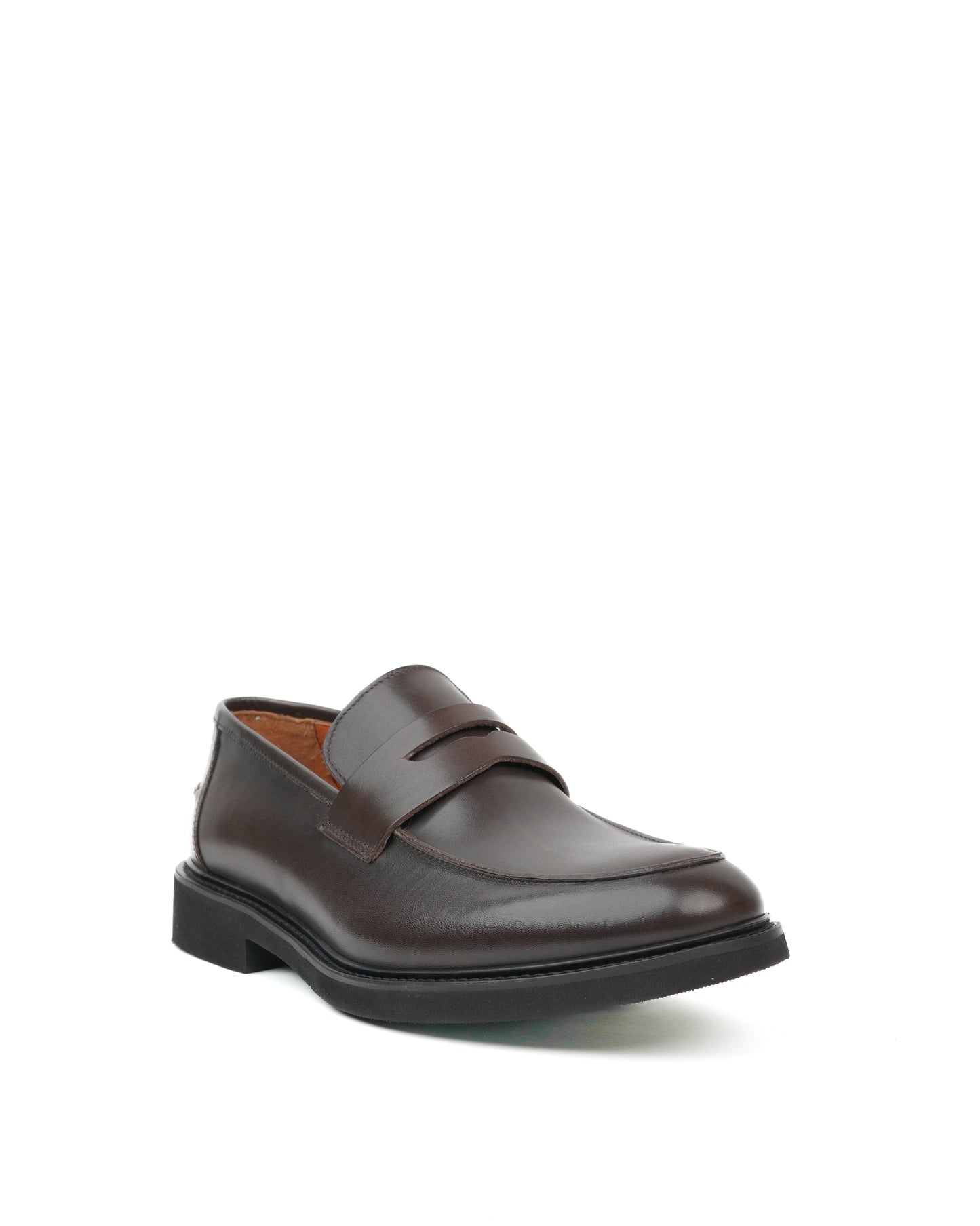 Italian loafers for men in crust brown