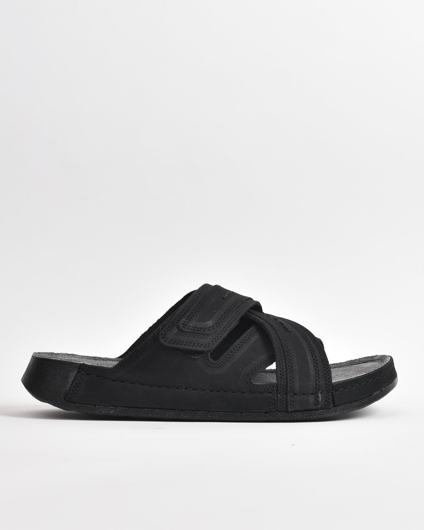 SHALAPI Genuine Leather Comfort Slipper for Men in black