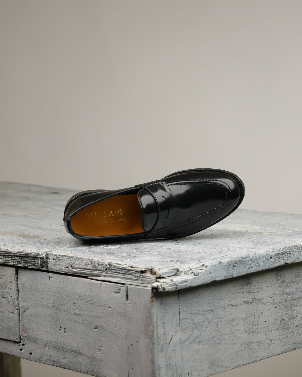 Shalapi Napoli penny loafers for men in black