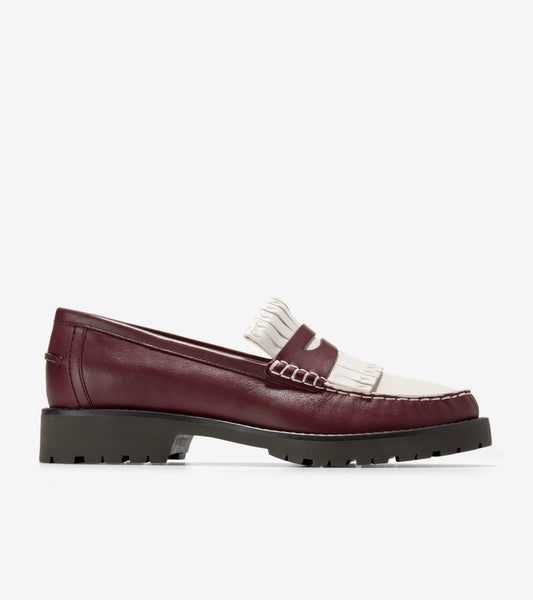 COLE HAAN W35069 loafers for women in burdo and ofwhite