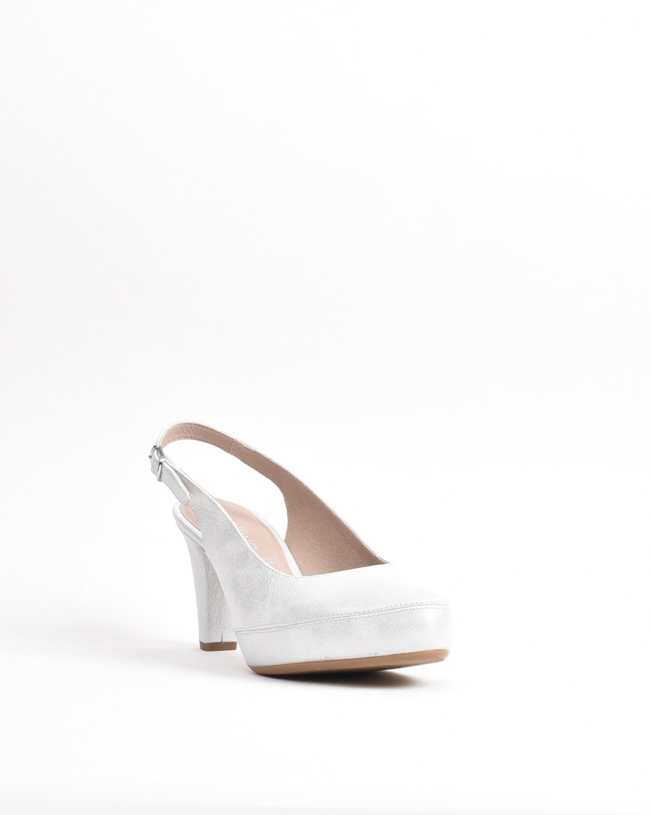 Dorking Fluchos Classic Comfortable Medium heel Sandal for women in Silver