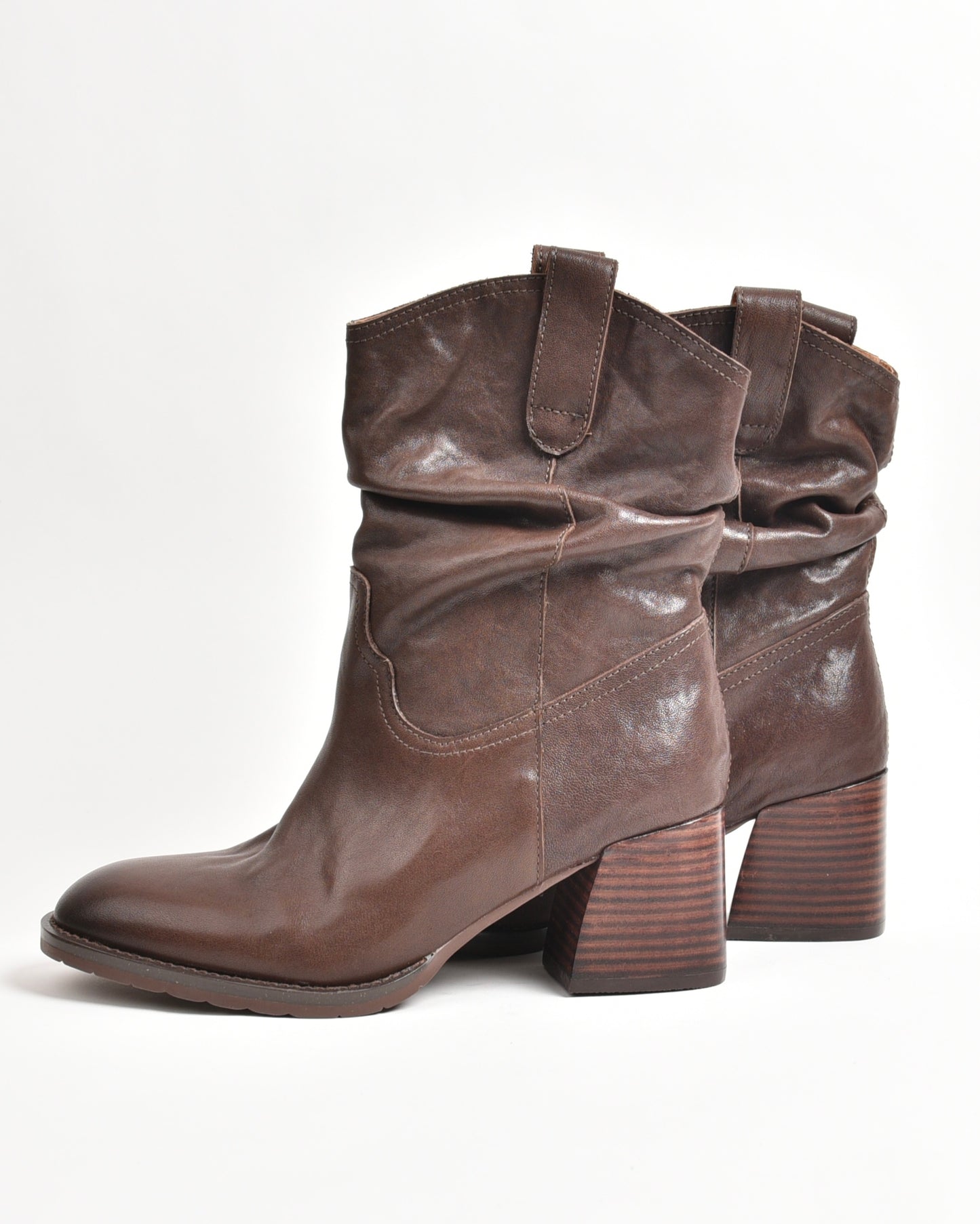 Shalapi mid ankle boots for women in brown