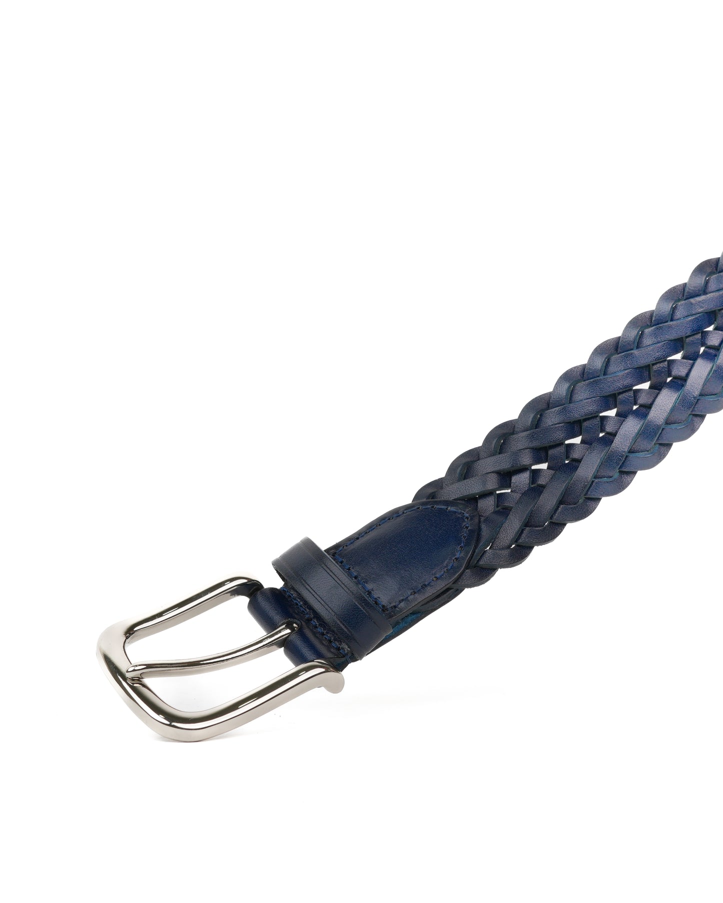 Shalapi Genuine leather belts for men in navy blue