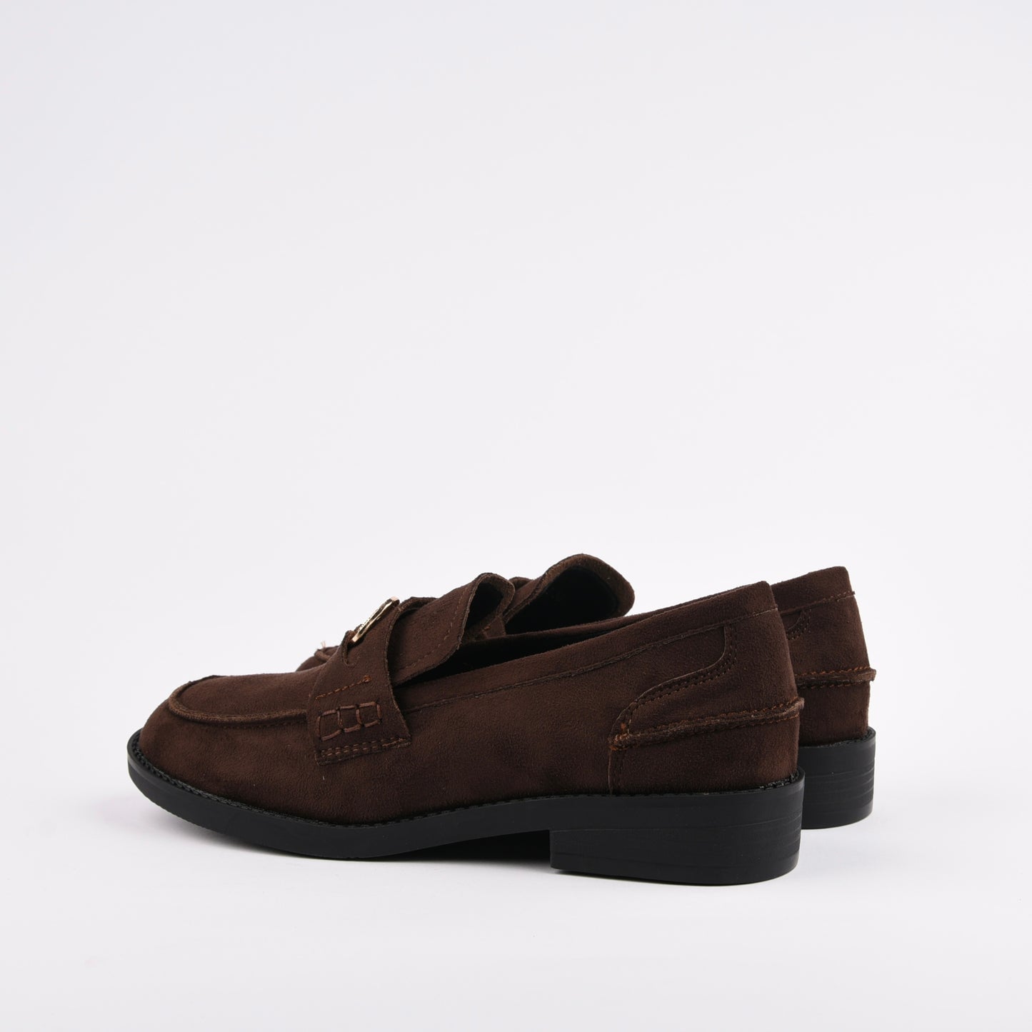 Shalapi loafers shoes for women in suede brown