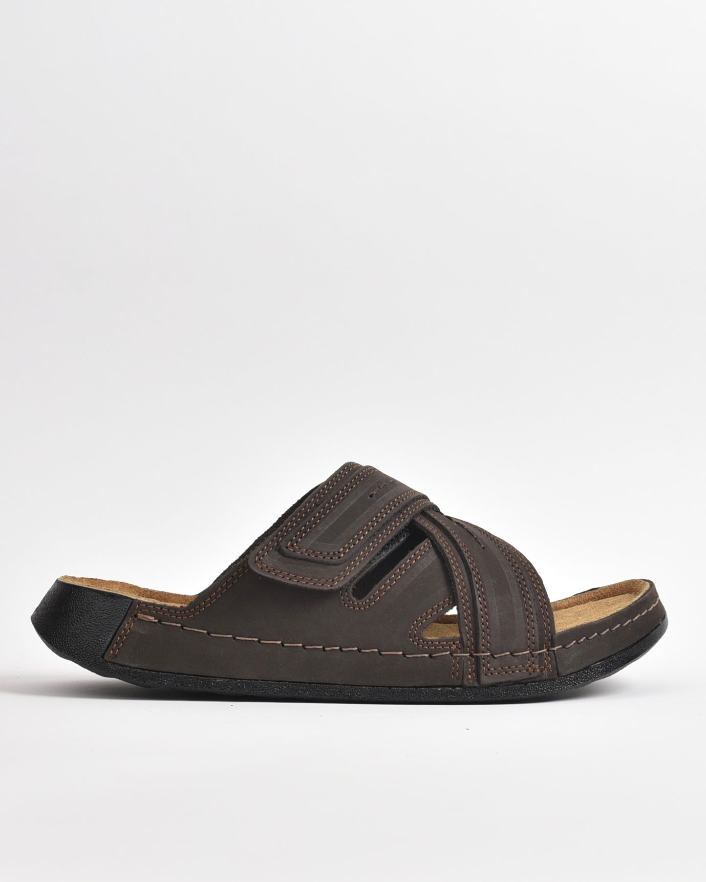 SHALAPI Genuine Leather Comfort Slipper for Men in brown