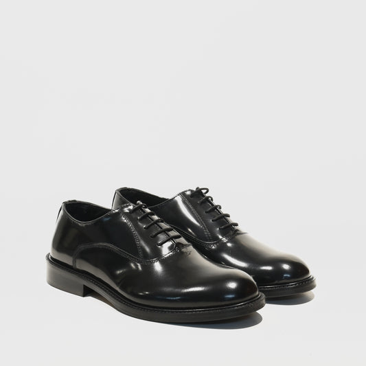 Shalapi Italian classic shoes for men in shiny Black