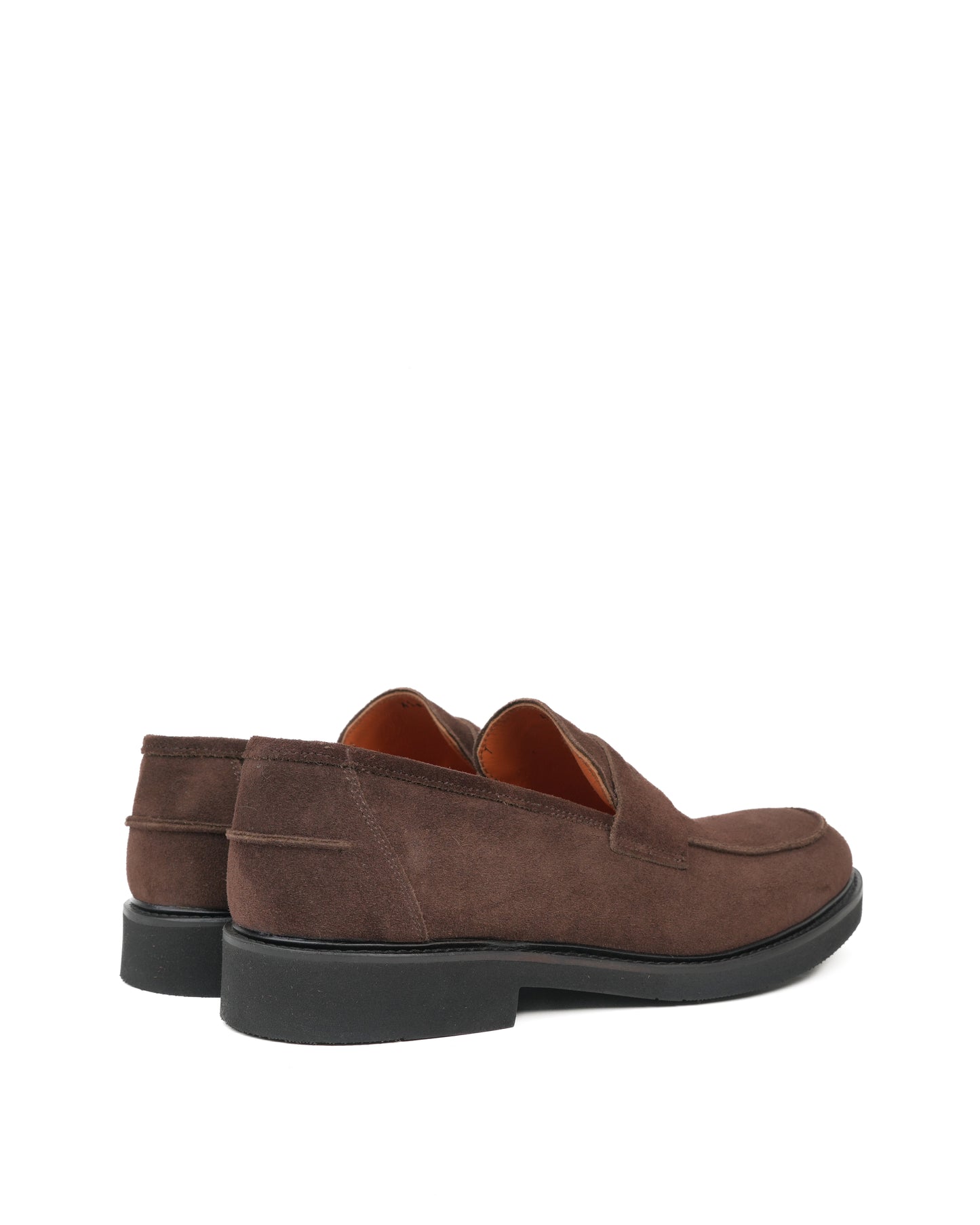 Italian loafers for men in suede brown