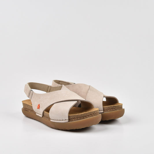 Art Spanish Strap Sandal for Women in Nappa Cream.