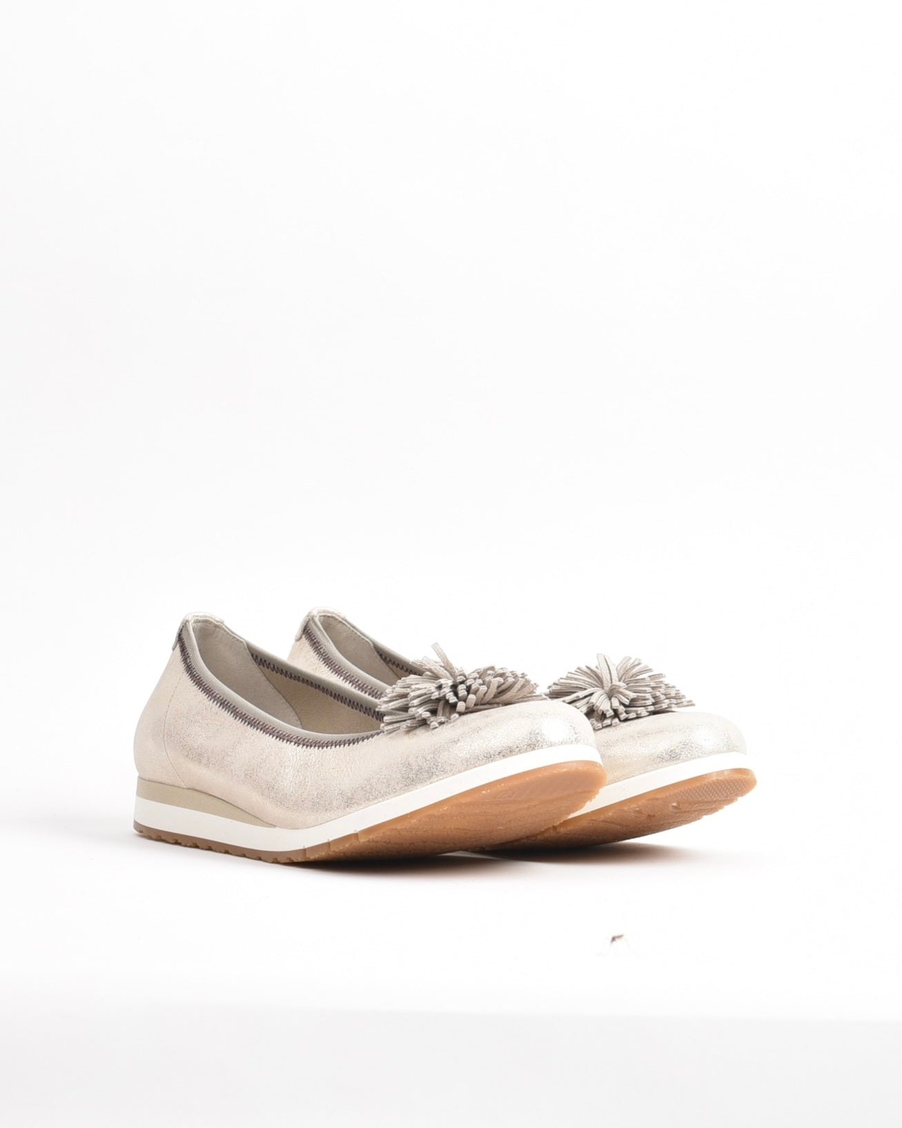 Dorking Fluchos Classic Comfortable Flat Wedge shoes for women in Beige.