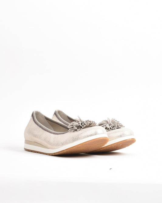 Dorking Fluchos Classic Comfortable Flat Wedge shoes for women in Beige.