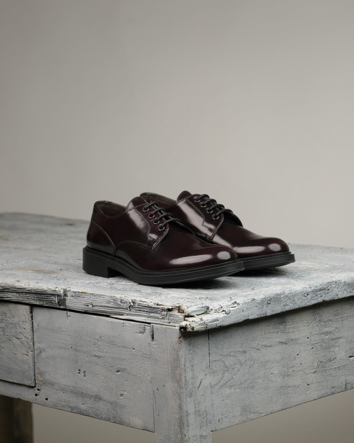 SHALAPI Napoli derpy shoes for men in shiny burdo
