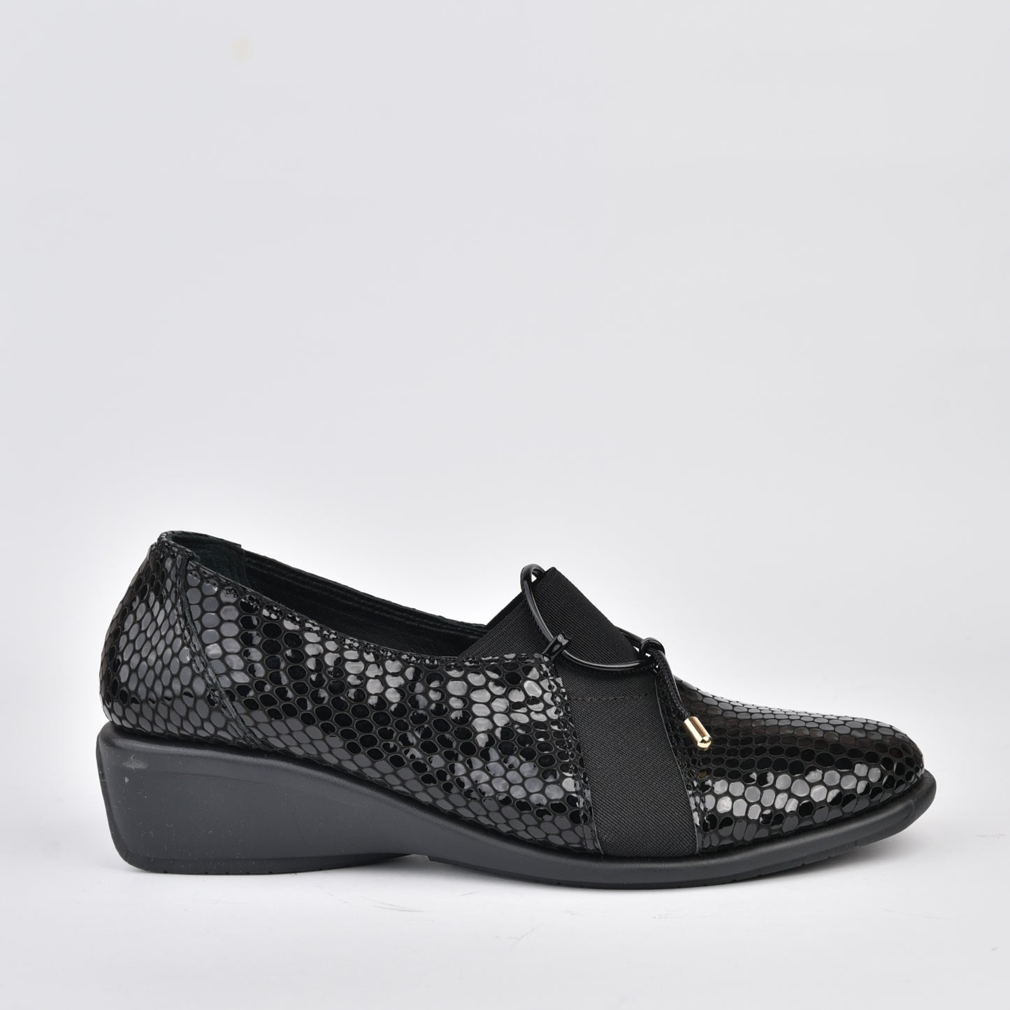 DFC Relax 100% Genuine Leather Greek Classic Shoes in Black for women