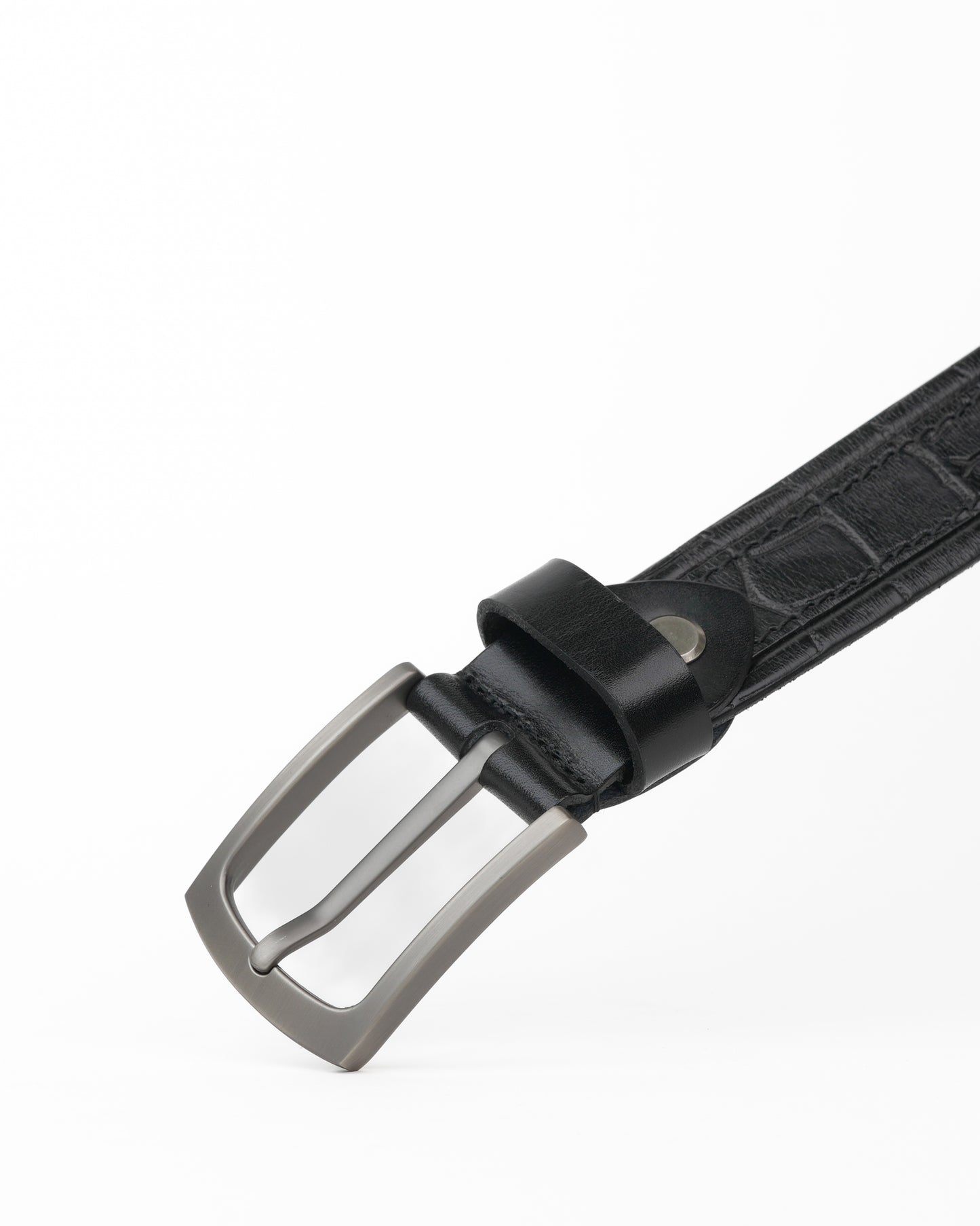 Shalapi Genuine leather belts for men in black