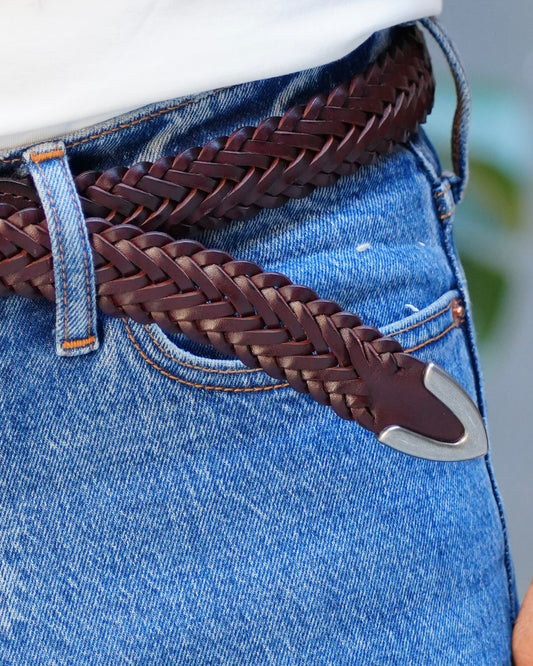 Shalapi Genuine leather belts for men in brown