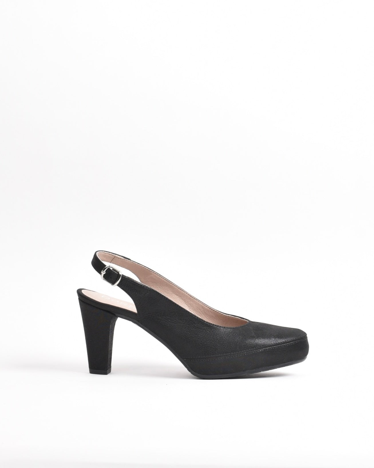 Dorking Fluchos Classic Comfortable Medium heel Sandal for women in Black