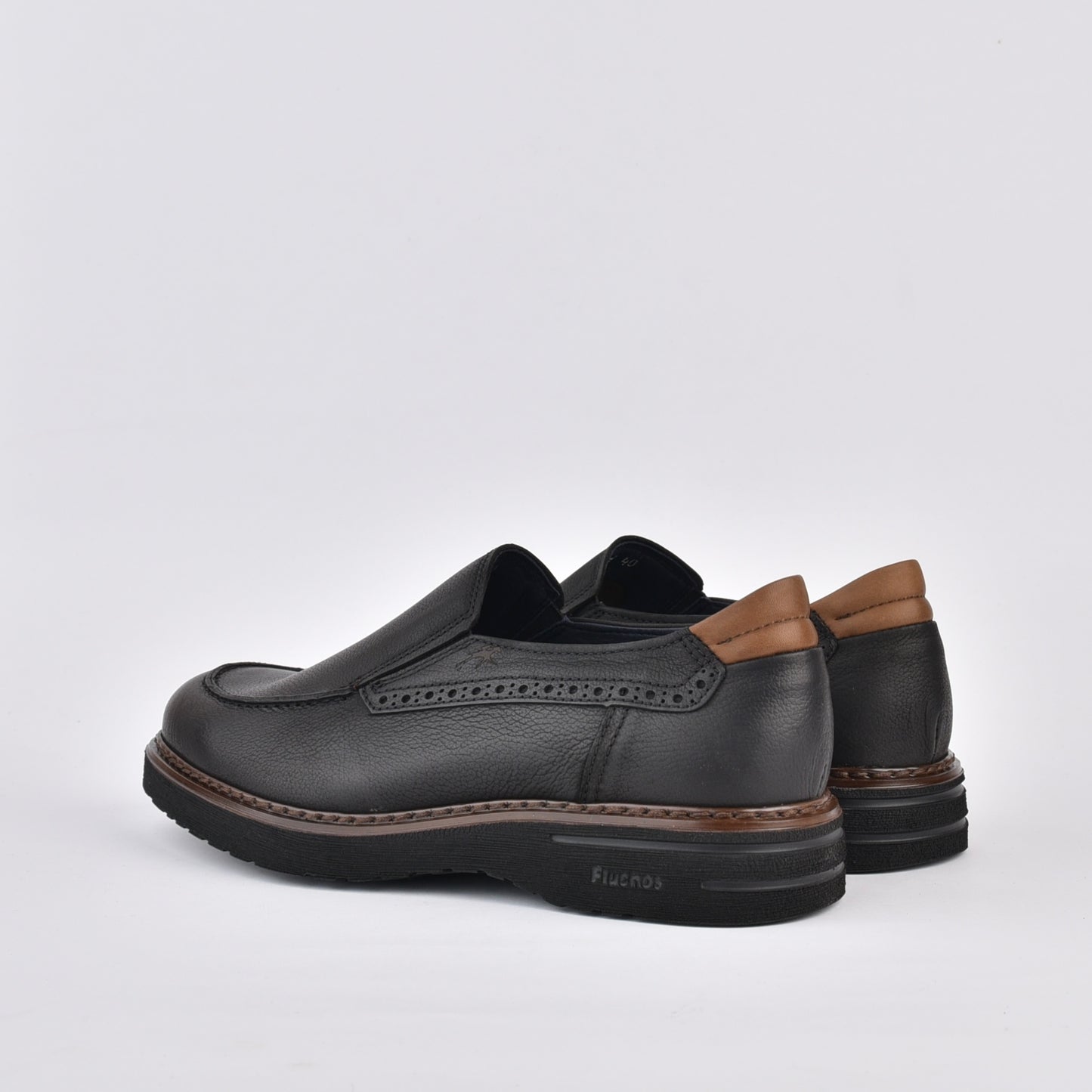 Fluchos Spanish loafers shoes for men in black