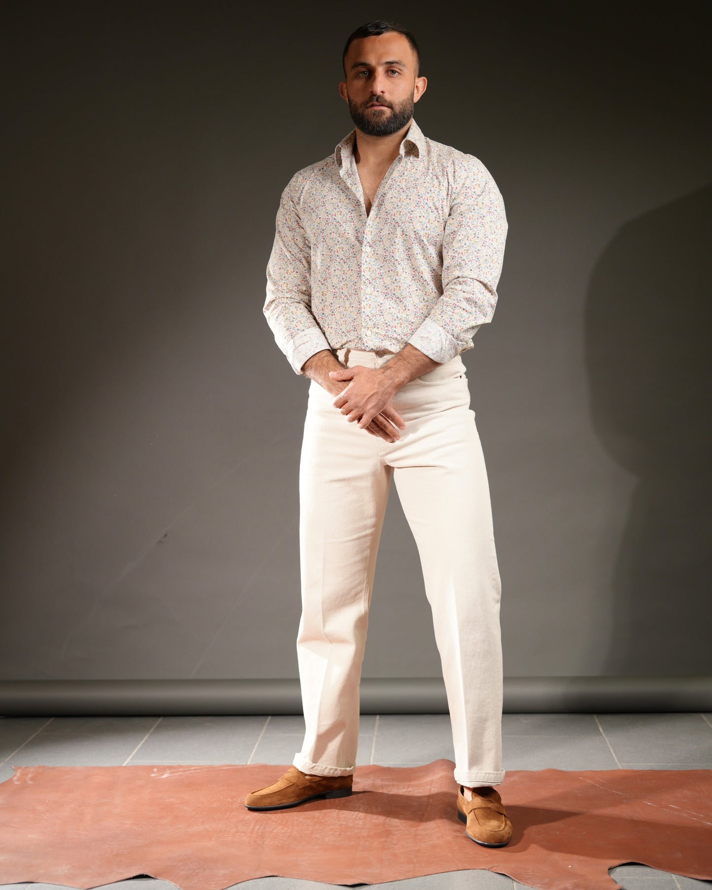 SHALAPI NAPOLI italian loafers for men in suede camel