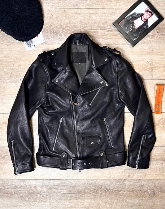 Shalapi italian leather jackets for men made in Napoli in black