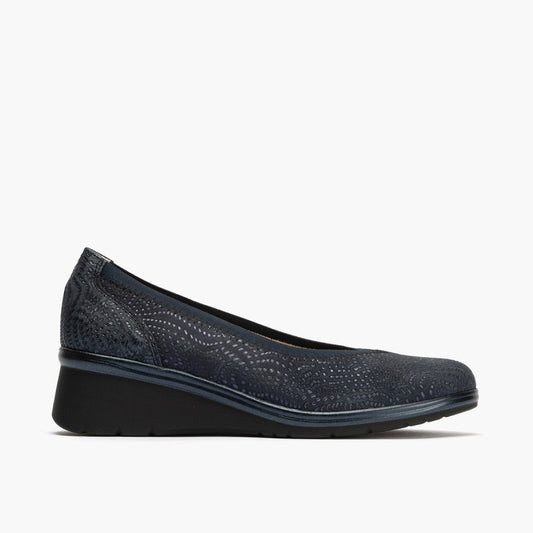 Pitillos Spanish Loafer Shoe for Women in Navey Blue.