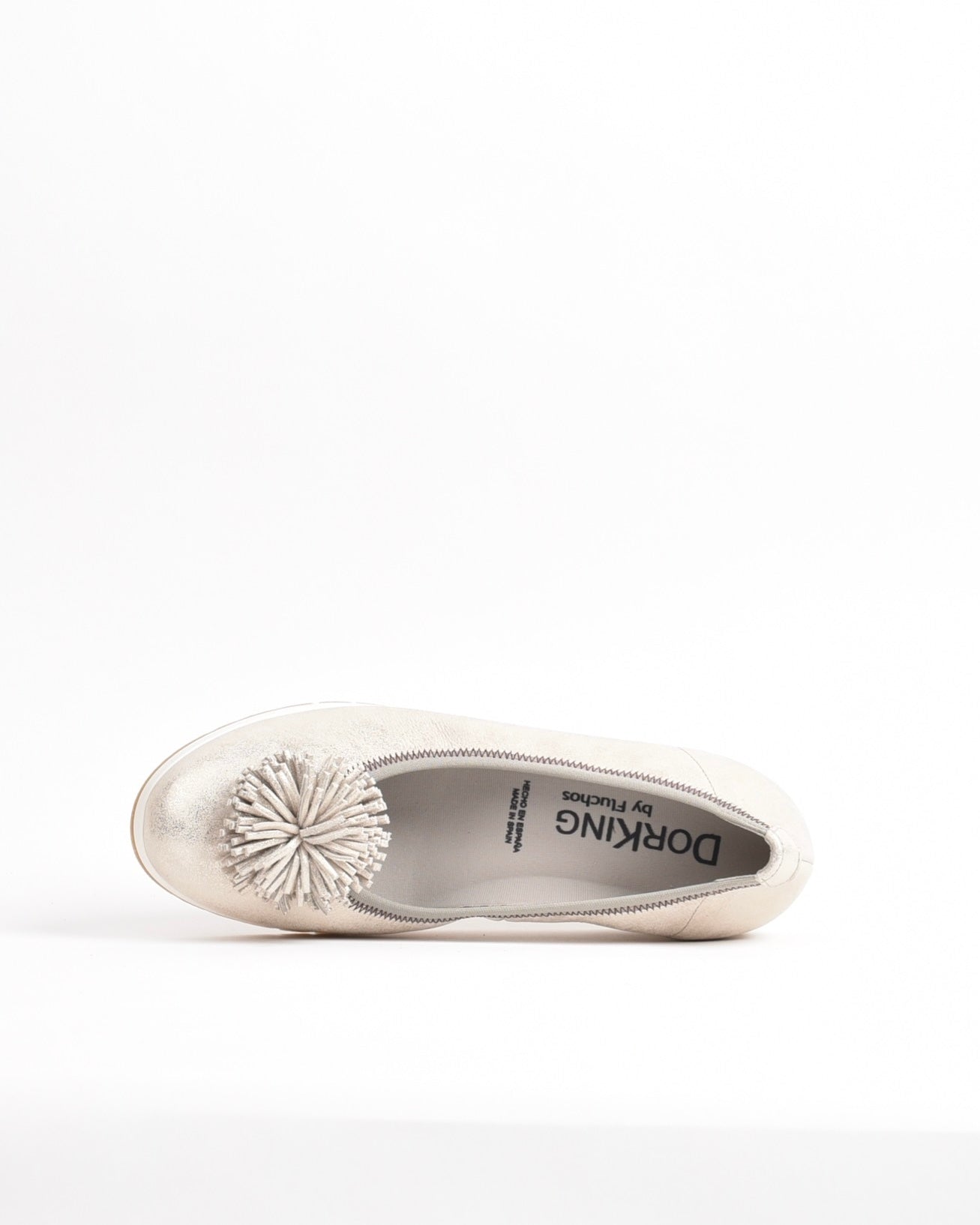 Dorking Fluchos Classic Comfortable Flat Wedge shoes for women in Beige.